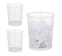 Papelera cesto de residuos 20 litros papelera de metal cubo de residuos set de 3