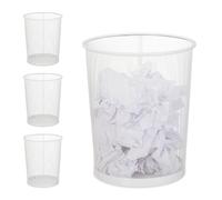 Papelera cesto de residuos tacho sin tapa 20 litros blanco cubo de residuos