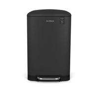 Les Collectors, Cubo de cocina a pedal N°531, Acero inoxidable, Capacidad 20L, Compatible con bolsas de 30L, Compacto, Cierre silencioso, Cubeta interior extraíble, Acabado mate, Gris antracita