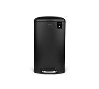 Les Collectors, Cubo de Basura de Cocina a Pedal N°705, Acero Inoxidable, Capacidad 30L, Compatible con Bolsa 30L, Práctico, Cierre silencioso, Cubo Interior extraíble, Acabado Mate, Negro