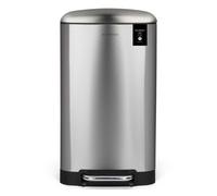 Papelera cocina pedal 30l les collectors n°712 | acero inoxidable | cubo interior extraíble | cierre silencioso | plateado 61.5 cm