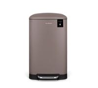 Les Collectors, Cubo de Basura de Cocina a Pedal N°719, Acero Inoxidable, Capacidad 30L, Compatible con Bolsa 30L, Práctico, Cierre silencioso, Cubo Interior extraíble, Acabado Mate, Gris Pardo
