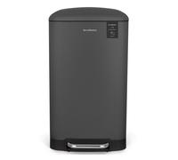 Papelera cocina pedal 40l les collectors n°831 | acero inoxidable | cubo interior extraíble | cierre silencioso | gris antracita