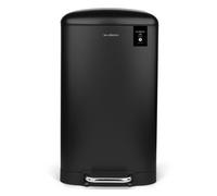 Papelera cocina pedal 40l les collectors n°867 | acero inoxidable | cubo interior extraíble | cierre silencioso | negro mate