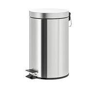 Papelera con pedal acero inoxidable brillo 12 l 400x250x300 mm