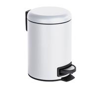 Papelera con pedal de 3l leman blanca