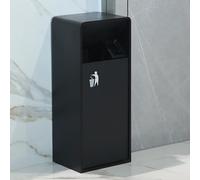 Papelera con Rejilla para Apagar Cigarrillos, Cenicero Vertical con Cubo Interior Extraíble, Contenedor de Colillas Cigarrillos, Apto for Calles Parques(Black,36 * 28 * 88cm/14 * 11 * 34.6in)