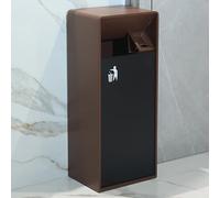 Papelera con Rejilla para Apagar Cigarrillos, Cenicero Vertical con Cubo Interior Extraíble, Contenedor de Colillas Cigarrillos, Apto for Calles Parques(Brown,36 * 28 * 88cm/14 * 11 * 34.6in)