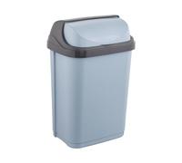 keeeper Papelera con tapa 10 l Azul nórdico 25,5x19x39 gama Rasmus