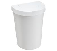 Papelera con tapa Abatible de 25 litros color blanco Plast Team Seattle Swing