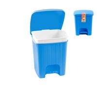 Papelera Cuadrada Con Pedal 4,5 Litros Turquesa Stefanplast