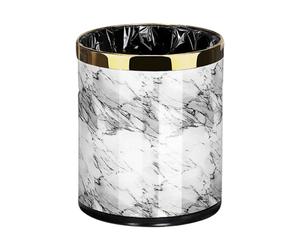 Papelera de 10 litros con diseño de mármol para sala de estar, baño y cocina.