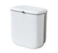 Papelera de cocina con tapa - Cubo de basura pequeño 2,64 galones, ahorro de espacio y respetuoso con el medio ambiente, puede sentarse fácilmente en cualquier lugar que lo necesite para ganar más