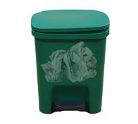 Papelera de cocina con tapa de cierre suave | Protección contra olores de basura, rectangular, funcionamiento con pedal para sala de estar