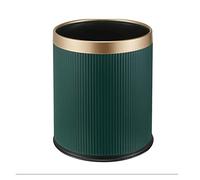 Papelera de gran capacidad, estilo Phnom Penh, sencilla, de doble capa y con doble tapa.(Green,15l)