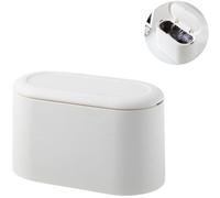 Papelera de oficina - PP - Papelera de oficina - Cubo de basura - 1 unidad - 22 x 11 x 13 cm - Blanco