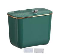 Papelera de pared, cubo de basura de cocina, cubo de basura montado | Contenedor de compost de apoyo, contenedor de residuos de alimentos resistente a los olores para cocina, baño, lavandería