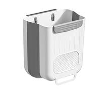 Papelera de pared,Papelera montada en la pared, Papelera impermeable plegable, Papelera de puerta del gabinete de cocina de gran capacidad, cubo de basura debajo del fregadero que ahorra espacio para