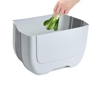 Papelera de pared para cocina, cubo de basura plegable para puerta de armario para espacios pequeños, cubo de basura colgante que ahorra espacio, cubo de basura de pared plegable para cocina, hogar y