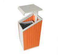 Papelera de reciclaje al aire libre papelera comercial desmontable barril interior creativo Metal Papelera con tapa superior Jardín