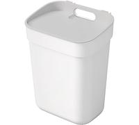 Papelera de reciclaje selectiva ergonómica práctica color blanco 10 litros