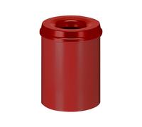 Papelera de seguridad, acero, autoextinguible capacidad 15 l, H x Ø 360 x 255 mm