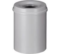 Papelera de seguridad, acero, autoextinguible capacidad 15 l, H x Ø 360 x 255 mm