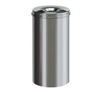 Brabantia Papelera de seguridad, acero inoxidable, autoextinguible, capacidad 50 l, H x Ø 625 x 335 mm, brillante