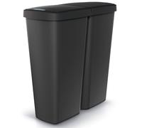 Papelera Duo negro/negro 50L 55x25x57cm
