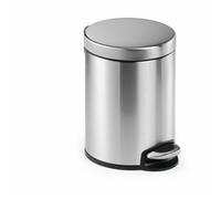 Papelera Durable 340023 5 L Redonda Acero Inoxidable con Pedal