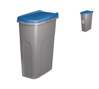 Papelera Ecosystem 40 Litros Tapa Azul Stefanplast
