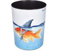 Papelera estampada, 13 litros, cubo de basura, perfecta para el dormitorio infantil, redonda, plástico resistente, color Goldhai