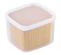 Papelera funcional de almacenamiento de bayas con sistema de drenaje, conserva la frescura de frutas y verduras, material BPA (traje amarillo)