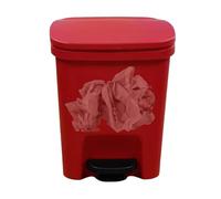 Papelera genérica con tapa, cubo de basura de cocina | Cubo de basura rectangular fino con pedal de cierre suave, protección contra olores de basura, rectangular, funcionamiento con pedal