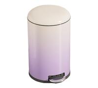 Papelera Inteligente Moderna de Acero Inoxidable con Tapa, Pedal Redondo, Ideal para Sala de Estar, Dormitorio, Oficina, Forro extraíble, Elegante Acabado Morado.
