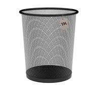 Papelera Malla Metalica 19 Litros Negra Ø30 x 35 cm. Papelera Oficina, Papelera Reciclaje, Cubo de Basura, Papelera Escritorio, Cubo Basura Cocina, Papelera Baño, Organizador Escritorio