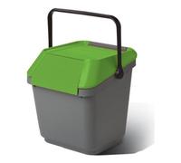 Papelera Mattiussi Ecología A11711 Easymax Gris Tapa Verde
