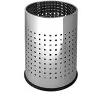 Papelera metalica q-connect perforada cromada 250x325 mm - KF15147