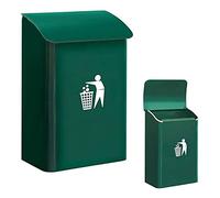 Papelera Mural Basura - para Parkings, Garajes, Cajeros, Inmuebles, Oficina, Interior, Exterior, Horeca, Piscina, Urbanas, Fábricas, etc - Capacidad: 18L - Material: Acero