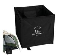 Papelera para acampar - Papelera cuadrada plegable para acampar al aire libre | Papelera de reciclaje de tela Oxford 600D para césped, jardín, patio y terraza