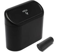Papelera para Coche A Prueba De Fugas - Cubo De Basura Colgante para Coche con Tapa, Papelera Compacta para Vehículos para Organizar El Interior, Accesorio Ideal para La Black Normal