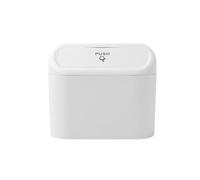 Papelera Para Coche para Audi Q7 (4L 4M 2005-2025 2026),Cubo De Basura Para Coche Con Tapa Y Anillo De Fijación,Mini Organizador De Basura Impermeable De Plástico,White