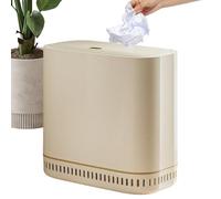 Papelera para residuos de baño fina, papelera para dormitorio con tapa | Cesta con tapa de cierre automático para exterior, lavadero, inodoro, escritorio, debajo del de casa interior