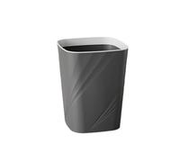 Papelera Plastic Trash Can with Fixed Ring,Two Capacities to Choose,for Toilet,Bedroom,Kitchen,Living Room(Black,Large)