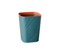 Papelera Plastic Trash Can with Fixed Ring,Two Capacities to Choose,for Toilet,Bedroom,Kitchen,Living Room(Green,Small)