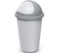 Papelera plástico plata/gris 50L