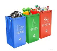 Papelera Plegable,Bolsa de Basura Multiusos Portátil | Conjunto Reutilizable De 3 Piezas Bolsa 40 Litros Para Cocina Apartamento Hogar Dormitorio Lavandería Armario Debajo Del Gabinete Baño