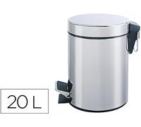 Papelera Q-Connect Con Pedal Cromado 43X29Cm Capacidad 20 Litros - Q-CONNECT