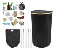 Papelera reciclable - Papelera de reciclaje de reciclaje, tanque de reciclaje de tela Oxford con bolsa interior extraíble y reutilizable | Contenedor de reciclaje