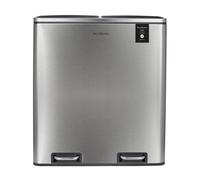 Les Collectors N°904 Cubo de Basura con Tapa, Metal, Plateado, 66 cm